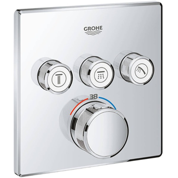 Душова система прихованого монтажу з термостатом Grohe Grohtherm SmartControl UA26415SC6 на 3 споживачі