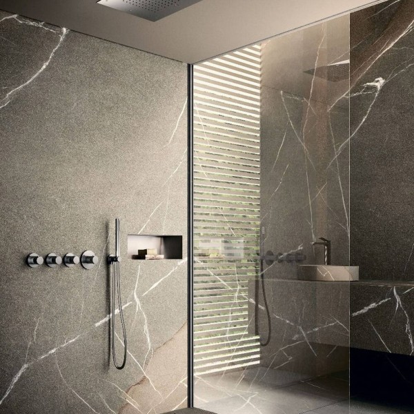 Змішувач прихованого монтажу для душу/ванни Paffoni Modular Box MDE 001 CR термостатичний (зовнішня частина)