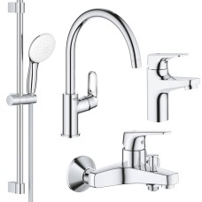 Набір змішувачів для ванни та кухні Grohe Bau Flow UA121640K1