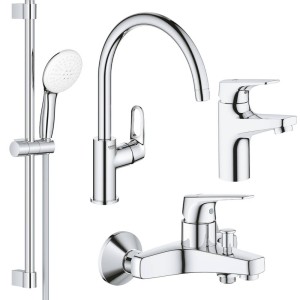 Набір змішувачів для ванни та кухні Grohe Bau Flow UA121640K1