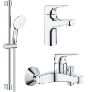 Набір змішувачів для ванни та раковини Grohe Bau Flow UA121624S1 3 в 1