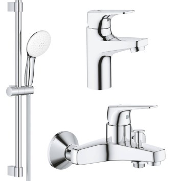 Набір змішувачів для ванни та раковини Grohe Bau Flow UA121624S1 3 в 1