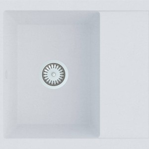 Мийка кухонна Vayer SUNFLOWER 650x500x190 з сифоном, білий моноколор