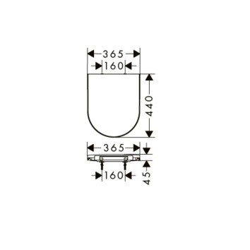 Кришка для унітазу Hansgrohe EluPura S 60148450 soft-close, top fix, білий