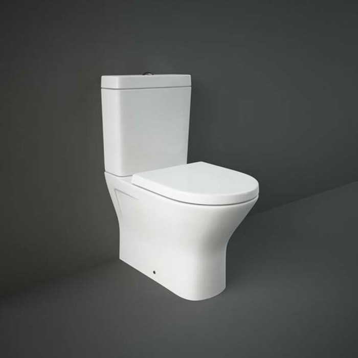 Унітаз-компакт RAK Ceramics RESORT RST17AWHA + RST10AWHA + RESC0004 безобідковий з сидінням Soft-close