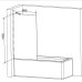 Шторка для ванни AM PM Gem WU90BS-080-140CM 80х140 см, профіль хром, скло матове Шторка для ванни AM PM Gem WU90BS-080-140CM 80х140 см, профіль хром, скло матове