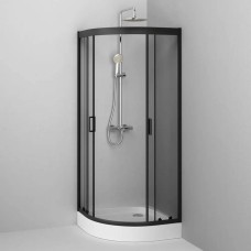 Душова кабіна AM.PM Gem W90UG-401-080BT 80x80 см профіль чорний матовий, скло прозоре