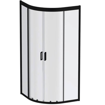 Душова кабіна AM.PM Gem W90UG-401-080BT 80x80 см профіль чорний матовий, скло прозоре