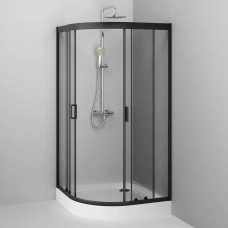 Душова кабіна AM.PM Gem W90UG-401-100BT 100x100 см профіль чорний матовий, скло прозоре