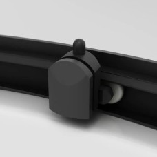 Душова кабіна AM.PM Gem W90UG-401-100BT 100x100 см профіль чорний матовий, скло прозоре