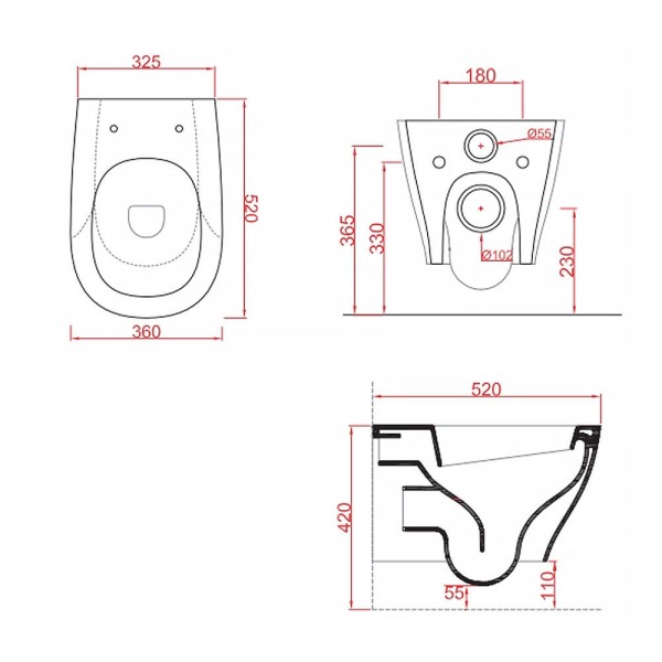 Унітаз підвісний ArtCeram Ten TEV006 05;00+TEA011 05 безобідковий з кришкою soft-close білий матовий