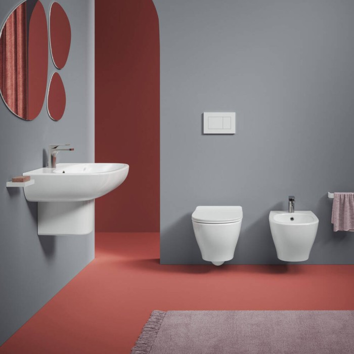 Унітаз підвісний ArtCeram Ten TEV006 05;00+TEA011 05 безобідковий з кришкою soft-close білий матовий