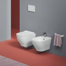 Унітаз підвісний ArtCeram Ten TEV006 05;00+TEA011 05 безобідковий з кришкою soft-close білий матовий