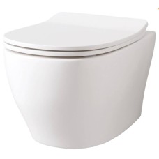 Унітаз підвісний ArtCeram Ten TEV006 05;00+TEA011 05 безобідковий з кришкою soft-close білий матовий