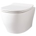 Унітаз підвісний ArtCeram Ten TEV006 05;00+TEA011 05 безобідковий з кришкою soft-close білий матовий