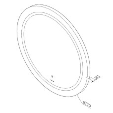 Дзеркало AM.PM X-Joy M85AMOX0801WG38, 80 см з контурним LED-підсвічуванням та ІЧ- сенсором