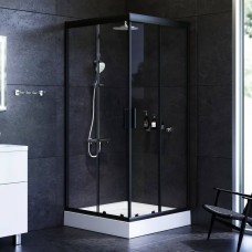 Душова кабіна AM.PM Gem Square Slide W90UG-403-090BT 90x90 см профіль чорний матовий, скло прозоре