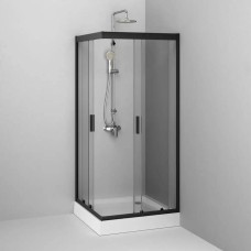 Душова кабіна AM.PM Gem Square Slide W90UG-403-090BT 90x90 см профіль чорний матовий, скло прозоре