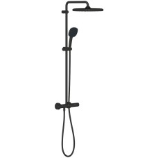 Душова система Grohe Tempesta System 250 Cube 266892431 з термостатом, чорний матовий
