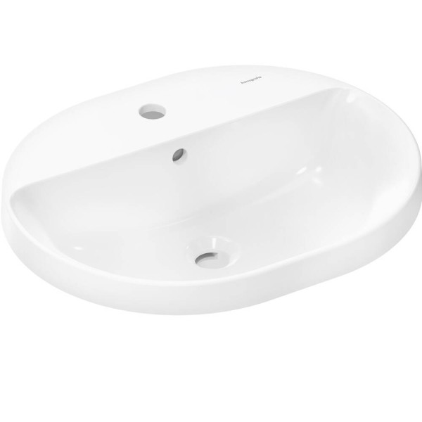 Раковина Hansgrohe Xuniva U 550x450 мм врізна з переливом, білий 60161450