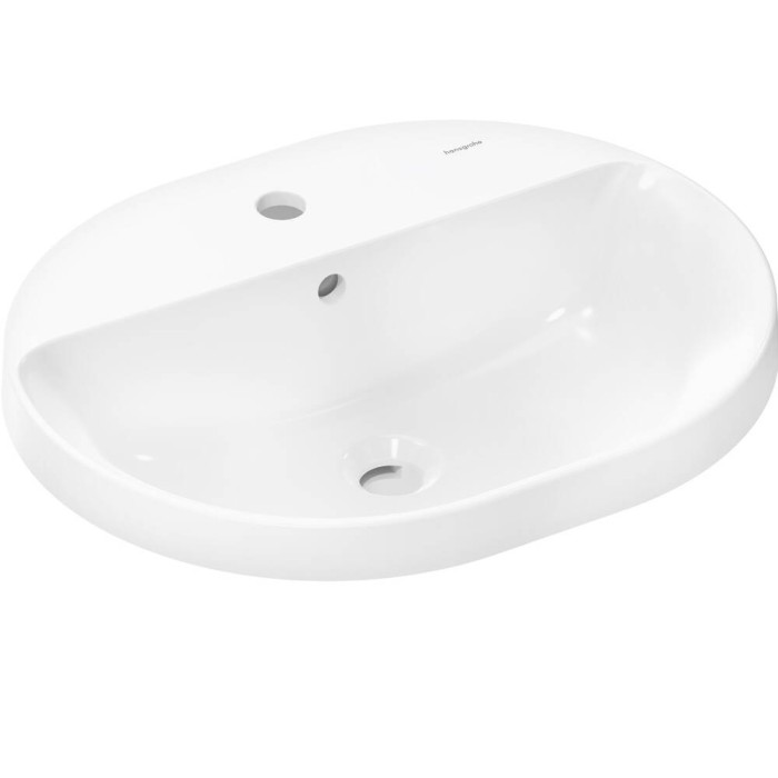 Раковина Hansgrohe Xuniva U 550x450 мм врізна з переливом, білий 60161450 Раковина Hansgrohe Xuniva U 550x450 мм врізна з переливом, білий 60161450