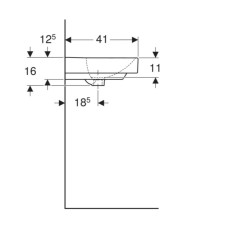 Раковина Geberit Smyle Square 500.256.01.1 50 см