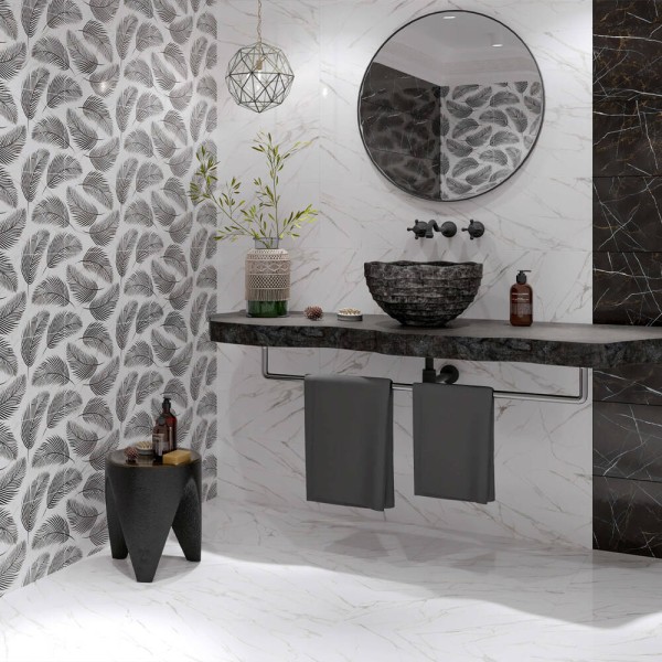 Плитка Golden Tile Nero E Bianco Білий NB0051 30х60 см