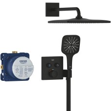 Душова система прихованого монтажу з термостатом Grohe Grohtherm SmartControl 34865KF0 чорний матовий