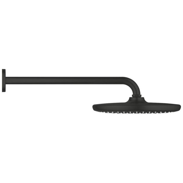 Верхній душ Grohe Tempesta 250 266682430 з кронштейном до стіни, чорний матовий