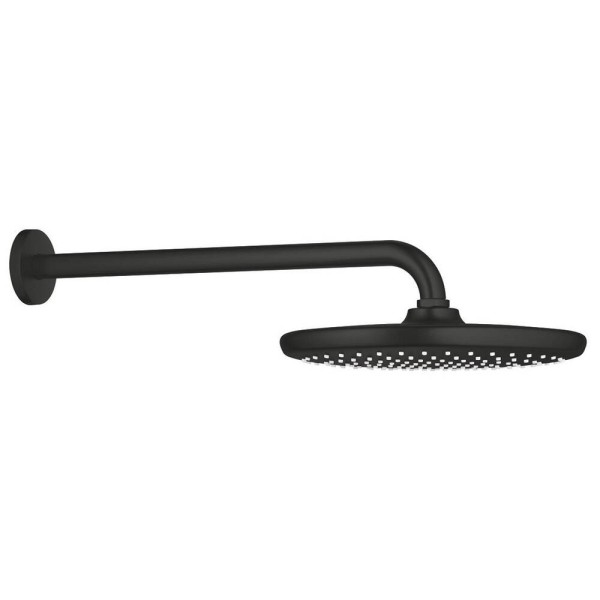 Верхній душ Grohe Tempesta 250 266682430 з кронштейном до стіни, чорний матовий