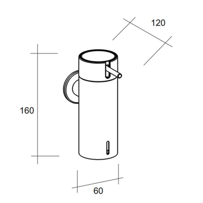 Дозатор для рідкого мила Liberta Roll Black чорний матовий