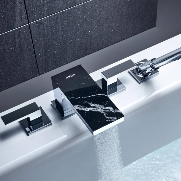 Накладка для змішувача Axor MyEdition 47913000 200 мм мармур Nero Marquina Накладка для змішувача Axor MyEdition 47913000 200 мм мармур Nero Marquina