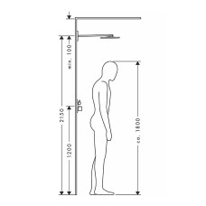 Верхній душ Axor ShowerSolutions 250 1jet 35284000 з тримачем