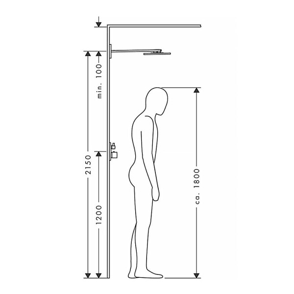 Верхній душ Axor ShowerSolutions 250 1jet 35284000 з тримачем