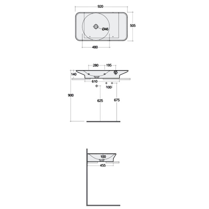 Раковина RAK Ceramics Valet VALWB09200AWHA 92 см Раковина RAK Ceramics Valet VALWB09200AWHA 92 см