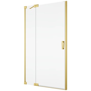 Душові двері з фіксованою стінкою SanSwiss Cadura GoldLine CA13G1201207 120х200 см розпашні ліві