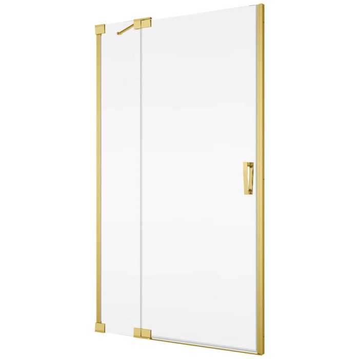 Душові двері з фіксованою стінкою SanSwiss Cadura GoldLine CA13G1201207 120х200 см розпашні ліві