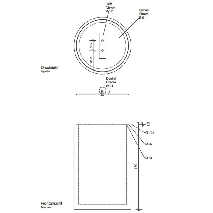 Косметична коробка Decor Walther Black Stone 0971465 чорний матовий