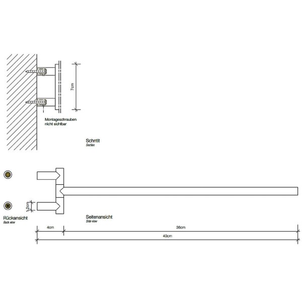 Тримач для рушників Decor Walther Mikado MK HTH1 0520576 сталевий
