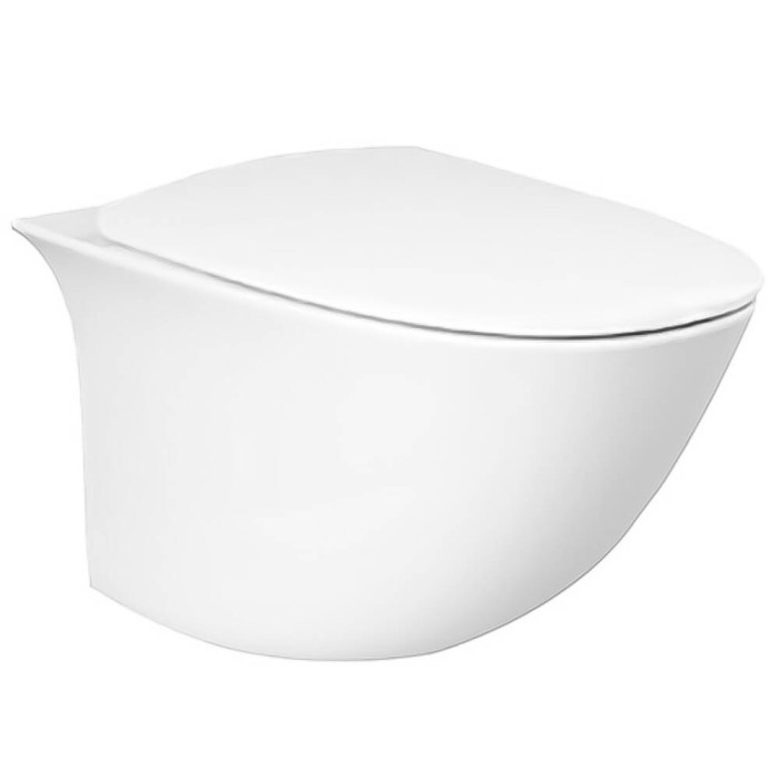 Унітаз підвісний RAK Ceramics Sensation SENWC1446AWHA, SENSC3901WH безобідковий з кришкою Soft Close Унітаз підвісний RAK Ceramics Sensation SENWC1446AWHA, SENSC3901WH безобідковий з кришкою Soft Close