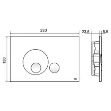 Клавіша змиву Oli Globe 152953 сірий Soft-touch