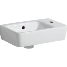 Раковина Geberit Selnova Compact 501.517.00.7 зі скороченим вилітом 40см, отвір для змішувача справа, білий глянець