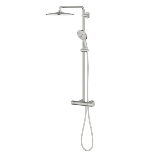 Душова система Grohe Rainshower SmartActive 26836DC0 з термостатом, суперсталь