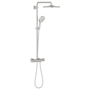 Душова система Grohe Rainshower SmartActive 26836DC0 з термостатом, суперсталь