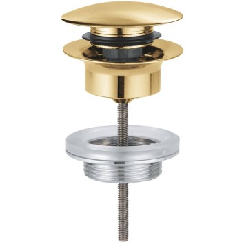 Донний клапан для раковини Grohe 65807GN0 клік-клак, брашоване золото
