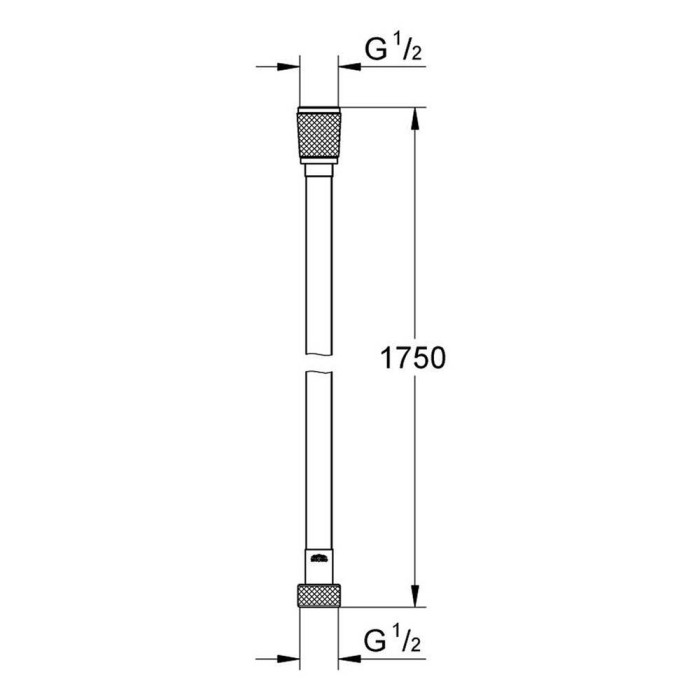 Душовий шланг Grohe Silverflex 28388DC1 суперсталь 1,75 м