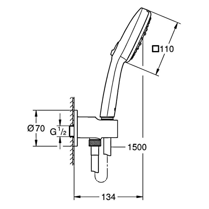 Душовий набір Grohe Tempesta Cube 26910003
