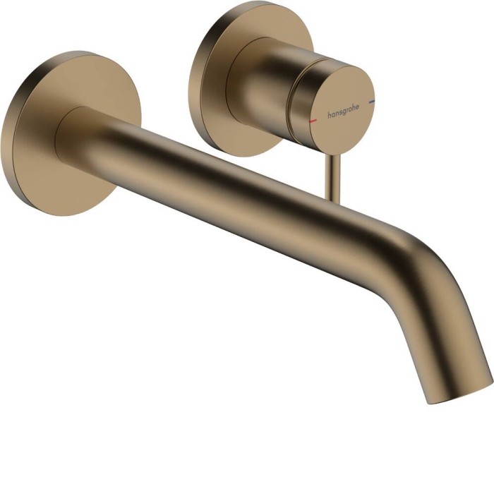 Змішувач прихованого монтажу для раковини Hansgrohe Tecturis S 73351140 brushed bronze 22,5 см (зовнішня частина)
