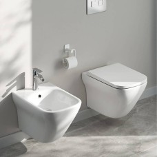 Унітаз підвісний Cersanit Larga Ew Clean On CET В332 з дюропластовим сидінням Slim Wrap Soft Close