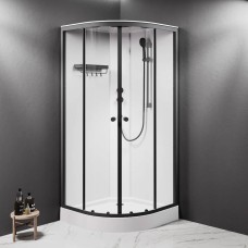 Душова кабіна AM.PM X-Joy W94C-401-090BT 90x90 см, профіль чорний матовий, скло прозоре